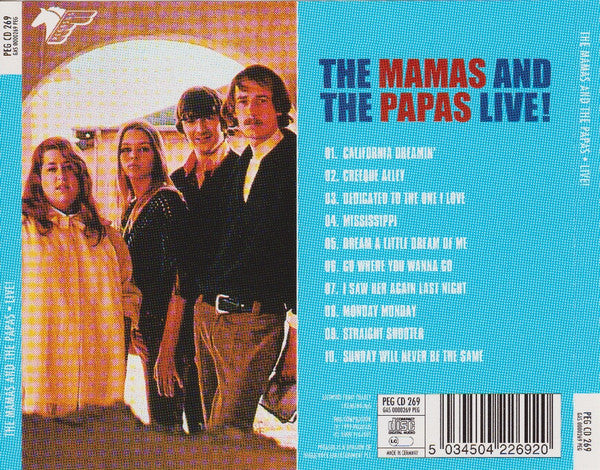 The Mamas And The Papas* : Live! (CD, Comp)