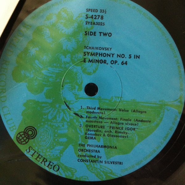 Pyotr Ilyich Tchaikovsky / Philharmonia Orchestra Conducted By Constantin Silvestri : Vth Symphony In E Minor, Op. 64 (LP, Album, Club, RE)