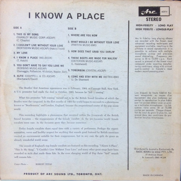 Various : I Know A Place (LP)