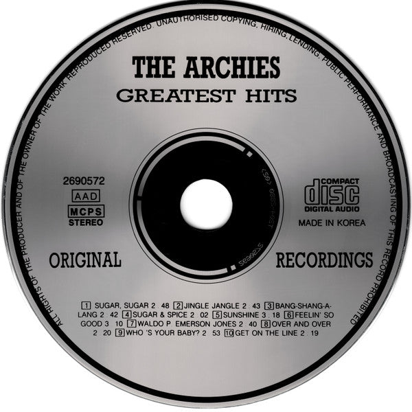 The Archies : Greatest Hits (CD, Comp)