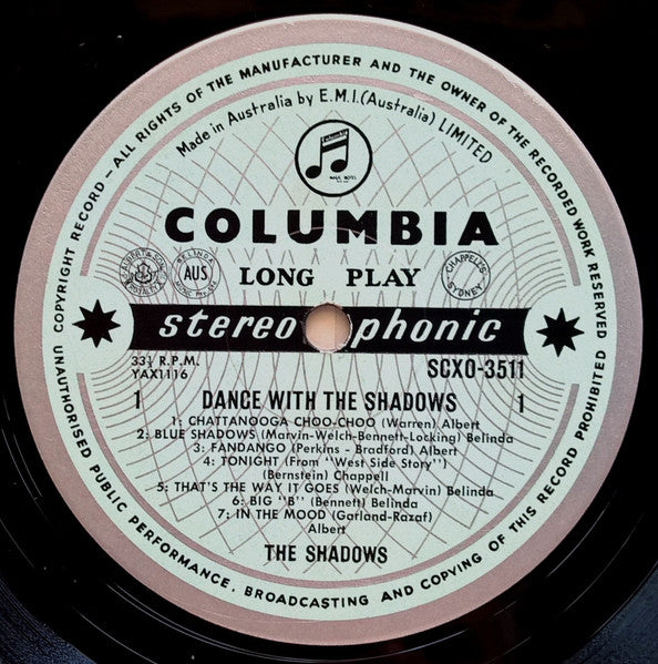 The Shadows : Dance With The Shadows (LP, Album)