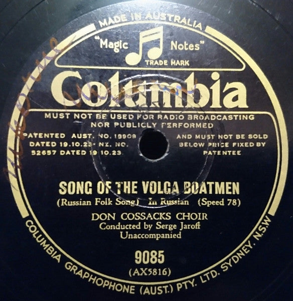 Don Kosaken Chor Serge Jaroff : Monotonously Rings The Little Bell / Song Of The Volga Boatmen (Shellac, 12")