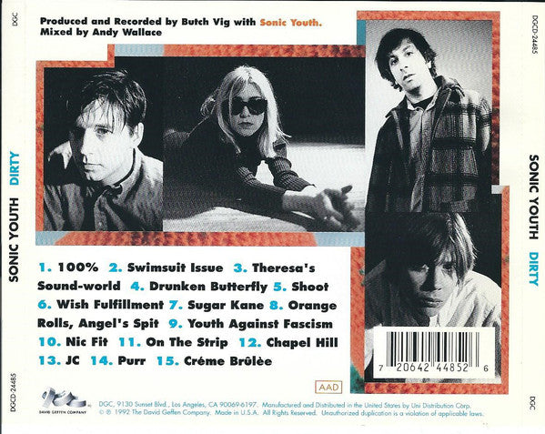 Sonic Youth : Dirty (CD, Album, Bla)