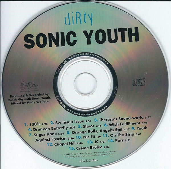 Sonic Youth : Dirty (CD, Album, Bla)