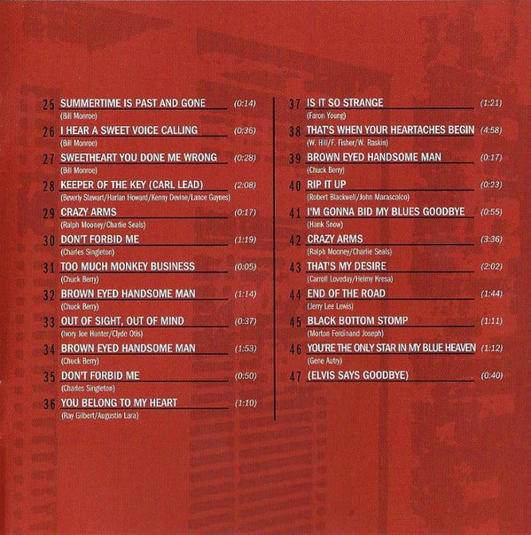 Elvis Presley - Carl Perkins - Jerry Lee Lewis - Johnny Cash : The Complete Million Dollar Quartet (CD, Album, RE, RM, Son)