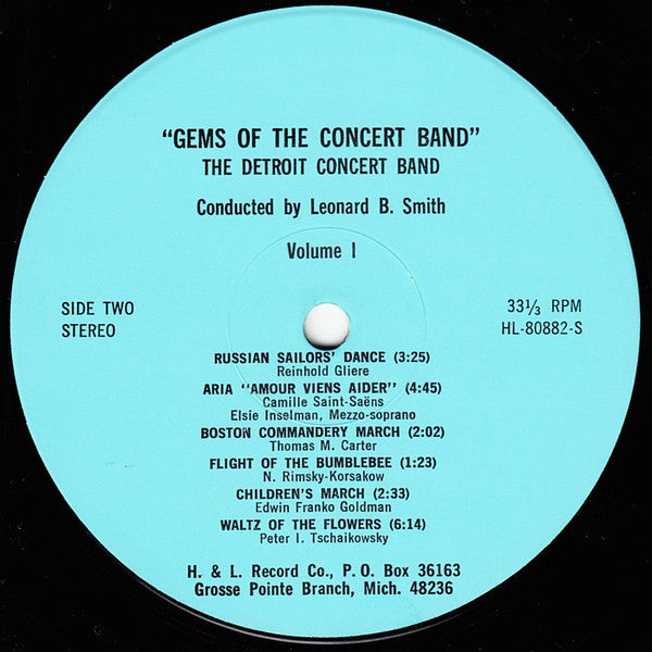 The Detroit Concert Band, Leonard B. Smith : Gems Of The Concert Band Volume 1 (LP, Album)