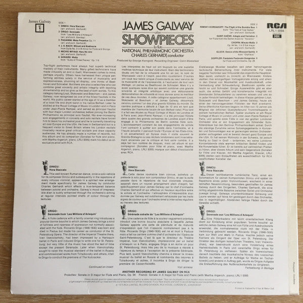 James Galway : James Galway Plays Showpieces For Flute (LP)