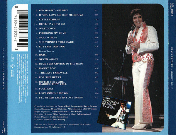 Elvis Presley : Moody Blue (CD, Album, RE, RM, Cin)