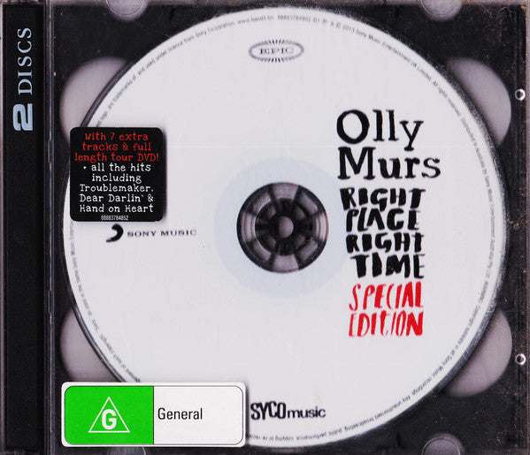 Olly Murs : Right Place Right Time (CD, Album, RE + DVD-V, NTSC + S/Edition)