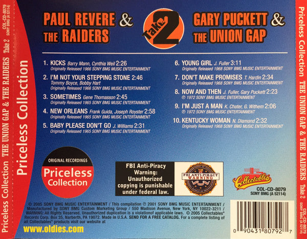 Gary Puckett & The Union Gap, Paul Revere & The Raiders : Take 2 (CD, Comp)