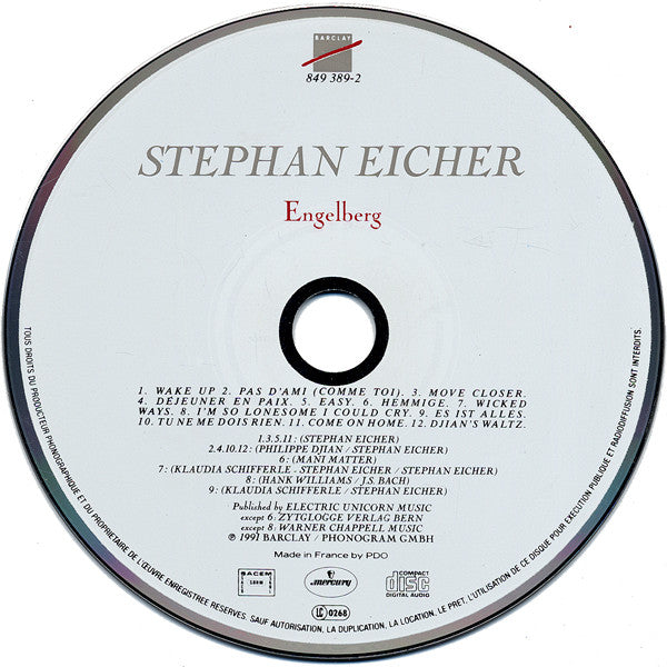 Stephan Eicher : Engelberg (CD, Album)