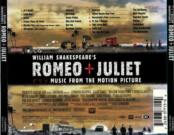 Various : William Shakespeare's Romeo + Juliet (Music From The Motion Picture) (CD, Comp, Enh)