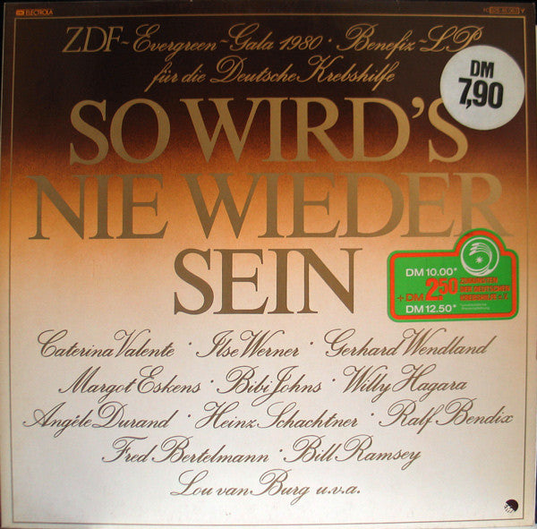 Various : So Wird's Nie Wieder Sein (ZDF-Evergreen-Gala 1980) (LP, Album)
