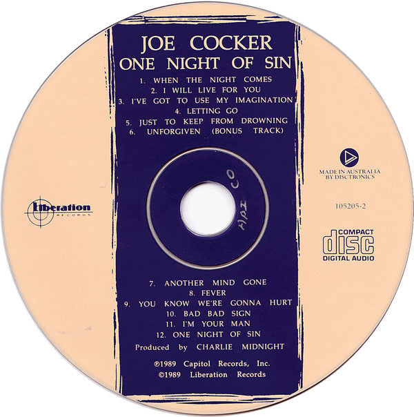 Joe Cocker : One Night Of Sin (CD, Album)