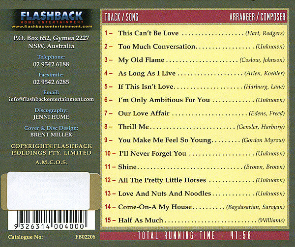 Rosemary Clooney : Our Love Affair (CD, Comp, RM)
