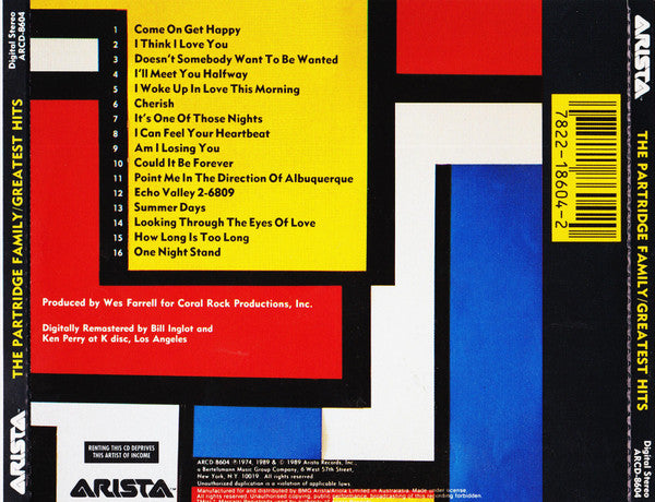 The Partridge Family : Greatest Hits (CD, Comp)