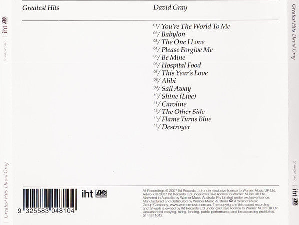 David Gray : Greatest Hits (CD, Comp)