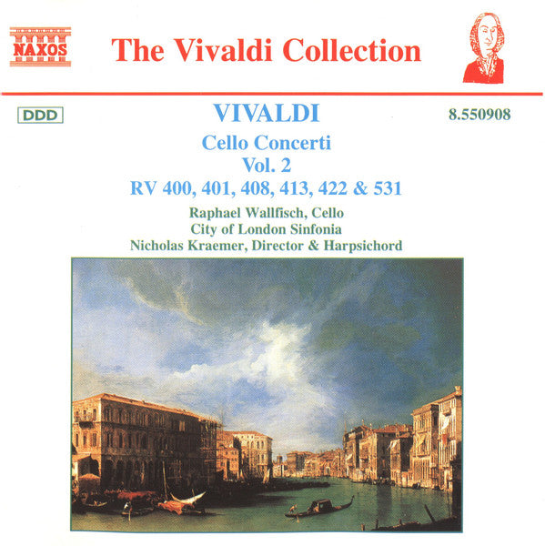 Antonio Vivaldi - Raphael Wallfisch, City Of London Sinfonia, Nicholas Kraemer : Cello Concerti Vol. 2 (RV 400, 401, 408, 413, 422 & 531) (CD, Album)