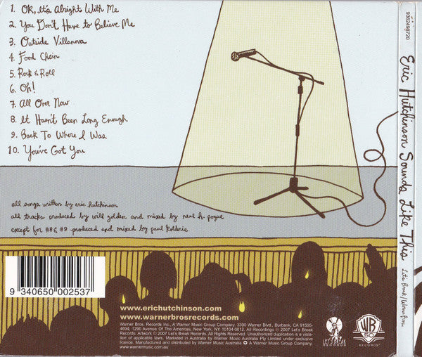 Eric Hutchinson : Sounds Like This (CD, Album)