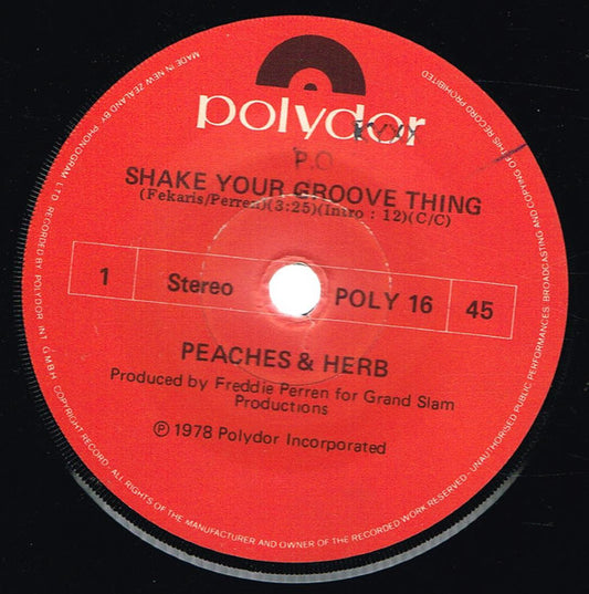 Peaches & Herb : Shake Your Groove Thing (7", Single)