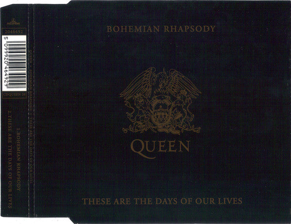 Queen : Bohemian Rhapsody / These Are The Days Of Our Lives (CD, Single)