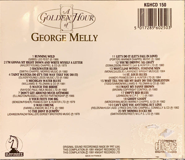 George Melly : A Golden Hour Of George Melly (CD, Comp)