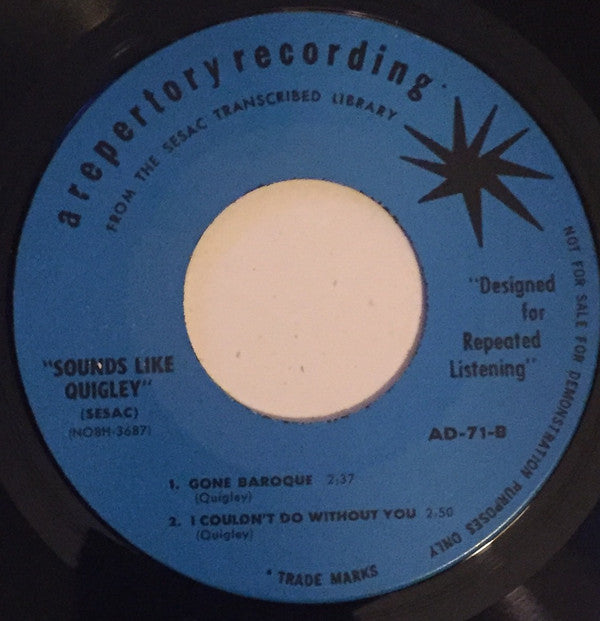 Jack Quigley : Sounds Like Quigley (7", EP, Mono, Promo)