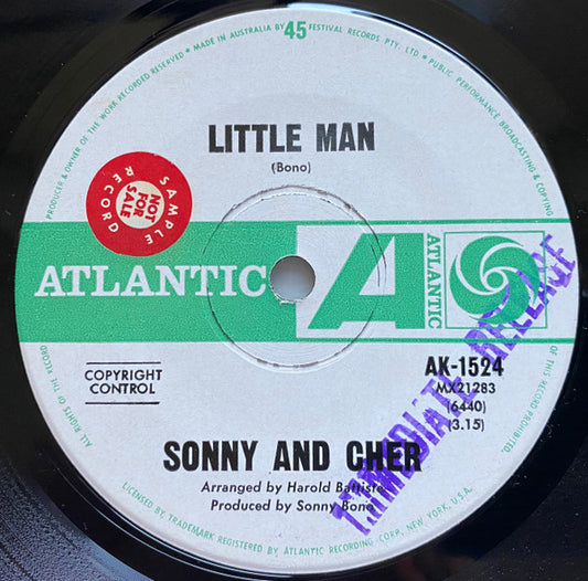 Sonny & Cher : Little Man / Monday (7", Single)