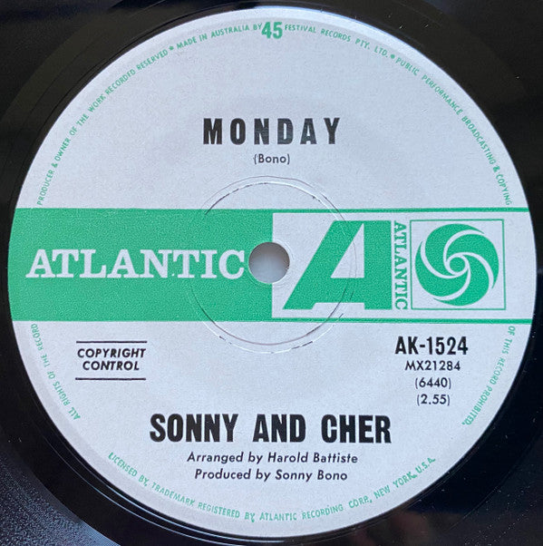 Sonny & Cher : Little Man / Monday (7", Single)