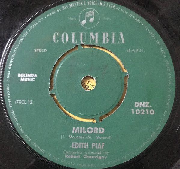 Edith Piaf : Milord (7", Single)