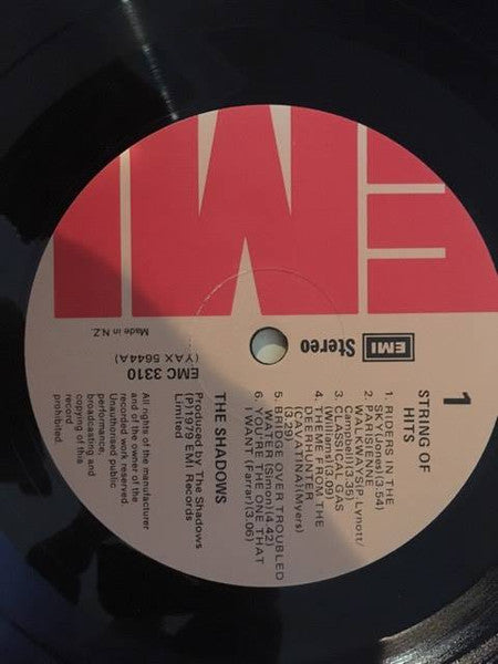 The Shadows : String Of Hits (LP, Album)
