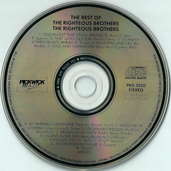 The Righteous Brothers : The Best Of The Righteous Brothers (CD, Comp)