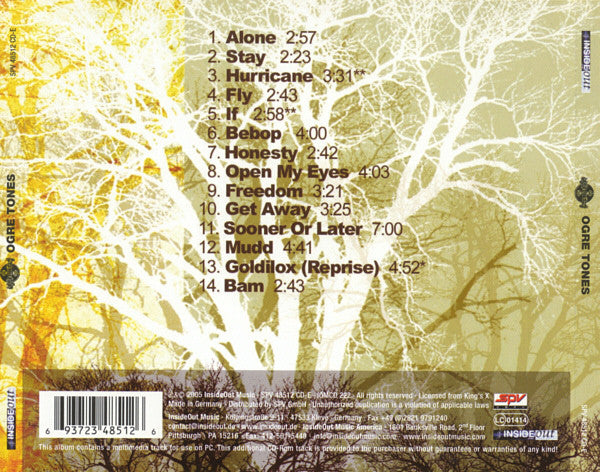King's X : Ogre Tones (CD, Album, Enh)