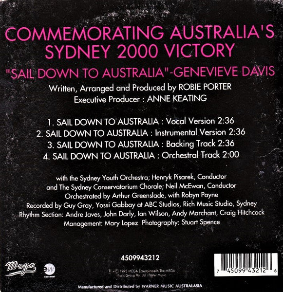 Genevieve Davis (2) : Sail Down To Australia (CD, Single)