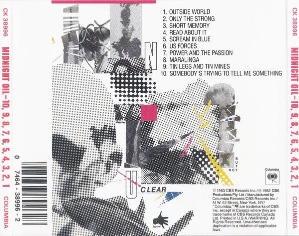 Midnight Oil : 10, 9, 8, 7, 6, 5, 4, 3, 2, 1 (CD, Album, RE)