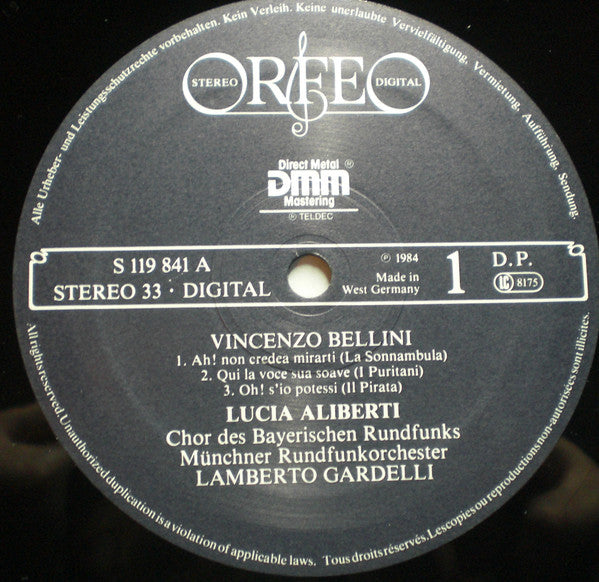 Lucia Aliberti, Münchner Rundfunkorchester • Lamberto Gardelli : Berühmte Opernarien • Famous Opera Arias • Airs D'Opéra Célèbres (LP, Album)