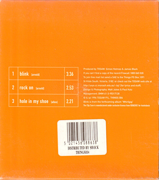 Things Of Stone & Wood : Blink (CD, Single)