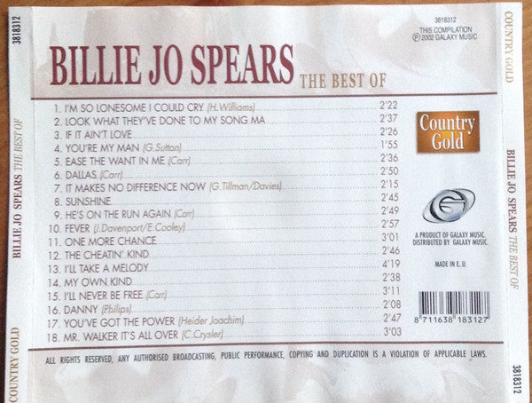 Billie Jo Spears : The Best Of (CD, Comp)