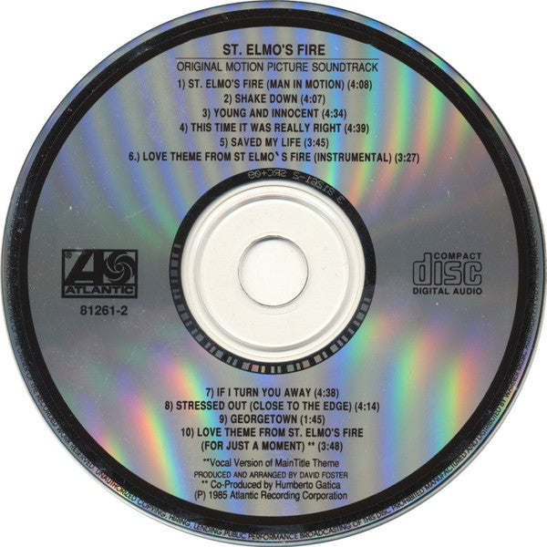 Various : St. Elmo's Fire / Original Motion Picture Soundtrack) (CD, Album, RE)