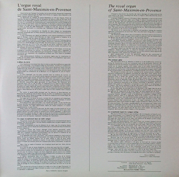 Louis Marchand / Louis-Nicolas Clérambault / Jean-François Dandrieu, Pierre Bardon : Les Organistes Du Roy Soleil (LP, Album)