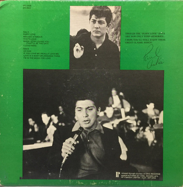 Paul Anka : Paul Anka (LP, Comp)