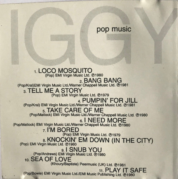 Iggy Pop : Pop Music (CD, Comp)