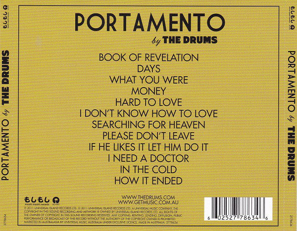 The Drums (2) : Portamento (CD, Album)