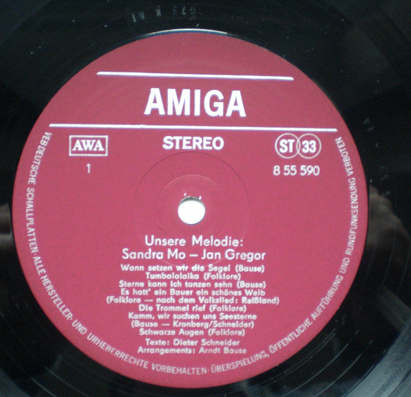Sandra Mo & Jan Gregor : Unsere Melodie (LP, Album)