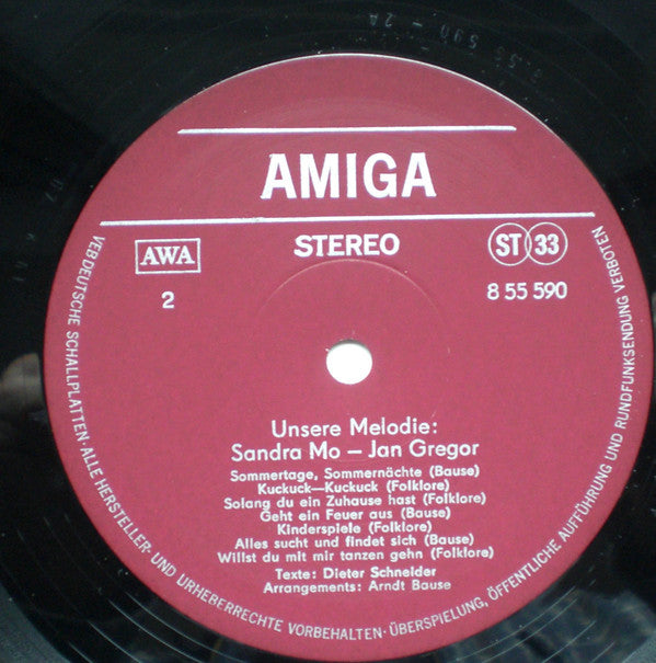 Sandra Mo & Jan Gregor : Unsere Melodie (LP, Album)