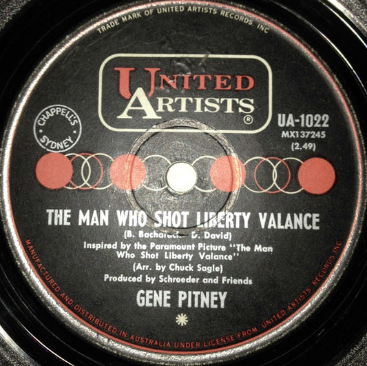 Gene Pitney : The Man Who Shot Liberty Valance (7")