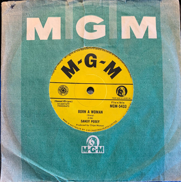 Sandy Posey : Born A Woman (7", Single)