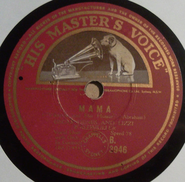 Oscar Denes And Lizzi Waldmuller* : Mousie / Mama (Shellac, 10")
