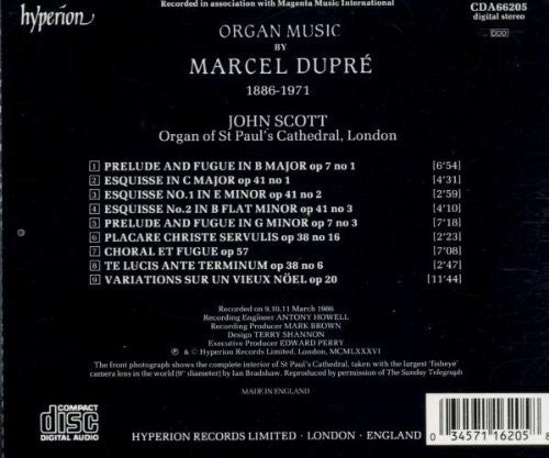 Marcel Dupré, John Scott (10) : Organ Music - Organ of St. Paul's Cathedral (CD, Album)