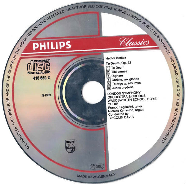 Berlioz*, London Symphony Orchestra & Chorus*, Sir Colin Davis : Te Deum (CD, Album, RE, RM)